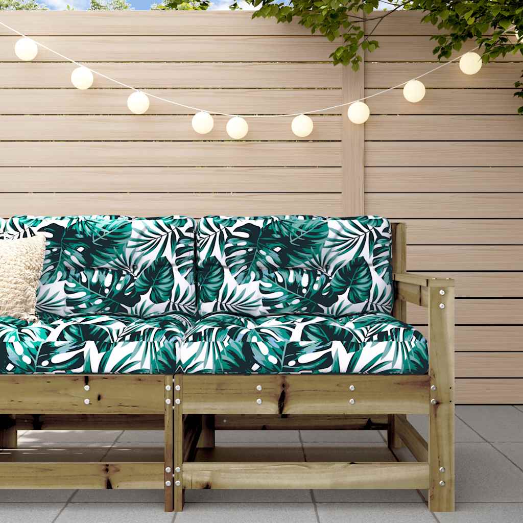2 Stück Gartenecksofa Massives Kiefernholz Wachsbraun