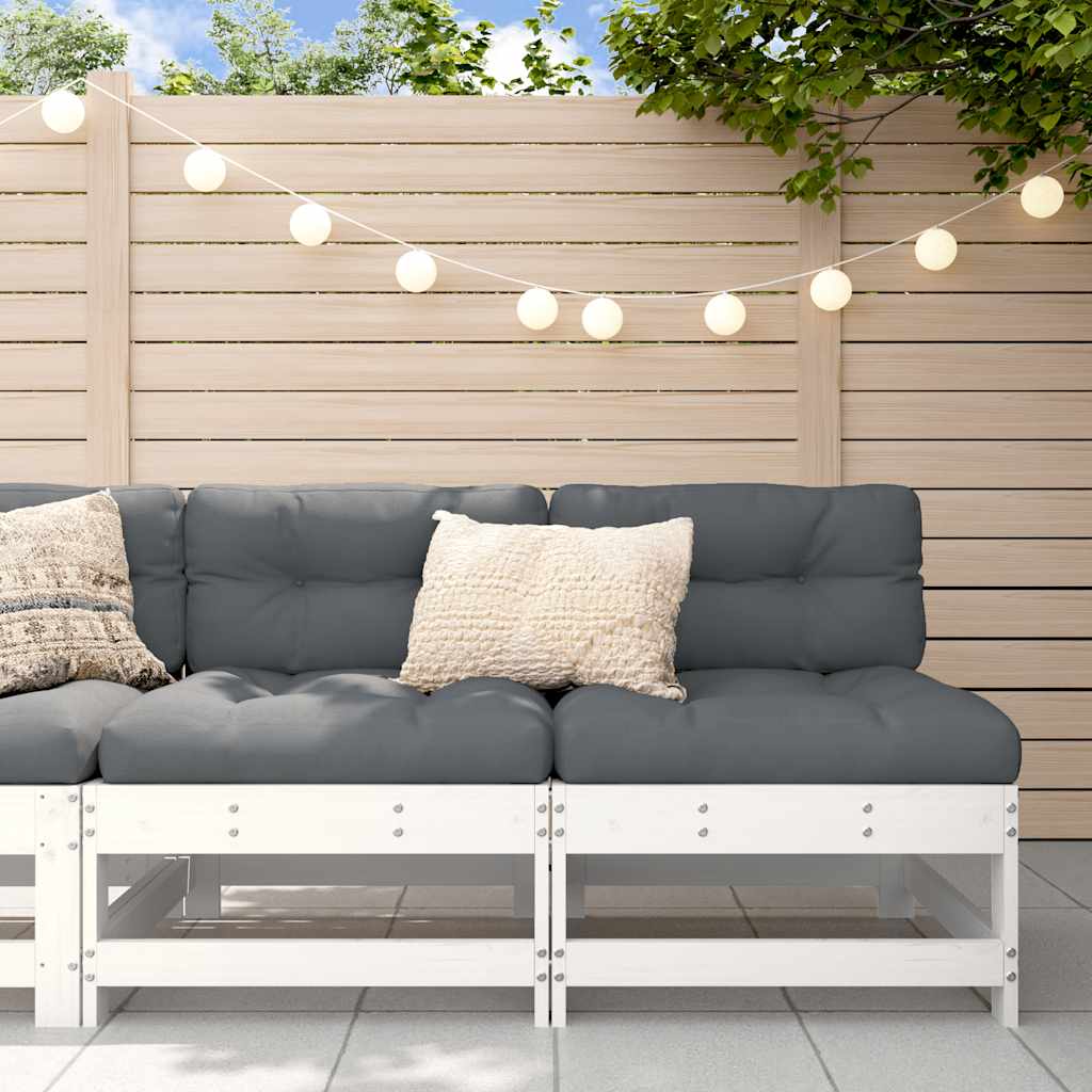 2 Stück Gartenecksofa Massives Kiefernholz Wachsbraun