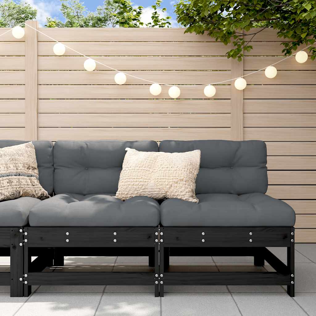 2 Stück Gartenecksofa Massives Kiefernholz Wachsbraun