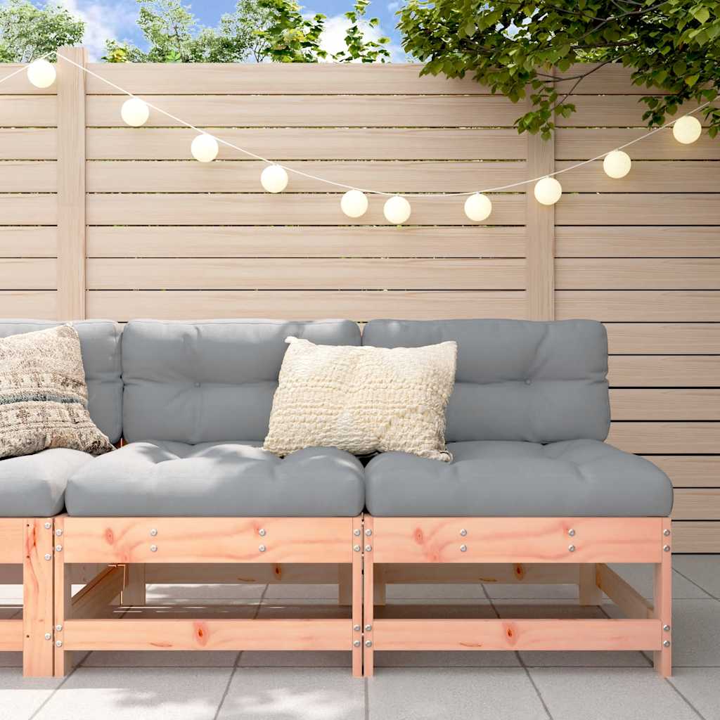 2 Stück Gartenecksofa Massives Kiefernholz Wachsbraun