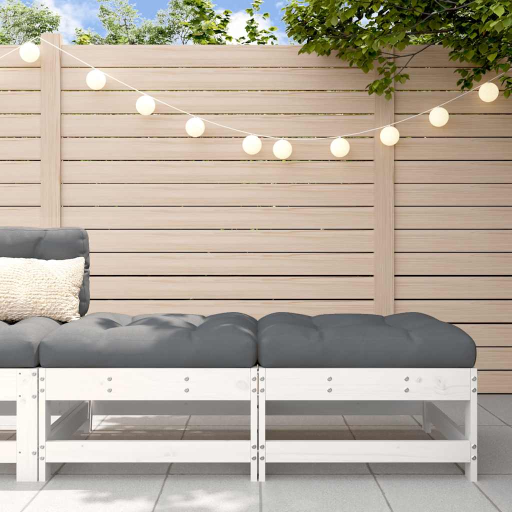 2 Stück Gartenecksofa Massives Kiefernholz Wachsbraun