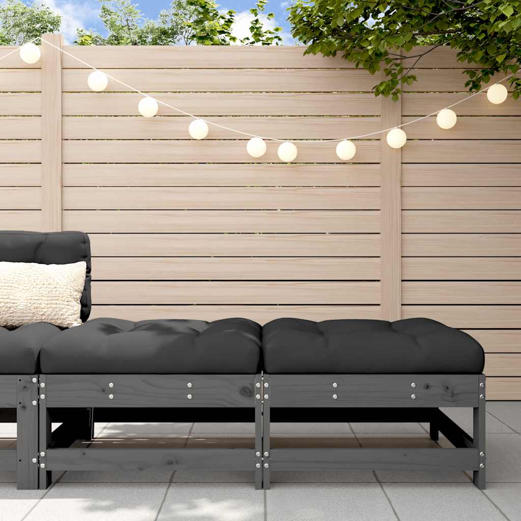2 Stück Gartenecksofa Massives Kiefernholz Wachsbraun