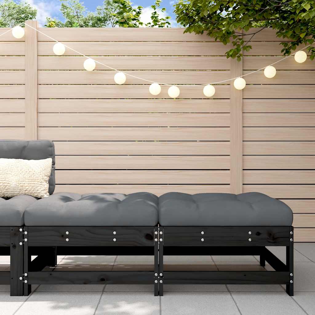 2 Stück Gartenecksofa Massives Kiefernholz Wachsbraun