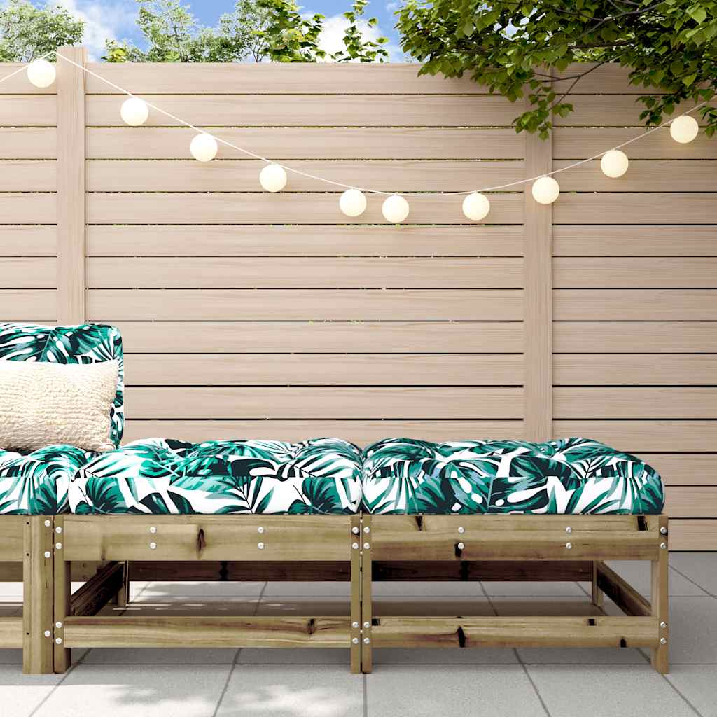 2 Stück Gartenecksofa Massives Kiefernholz Wachsbraun
