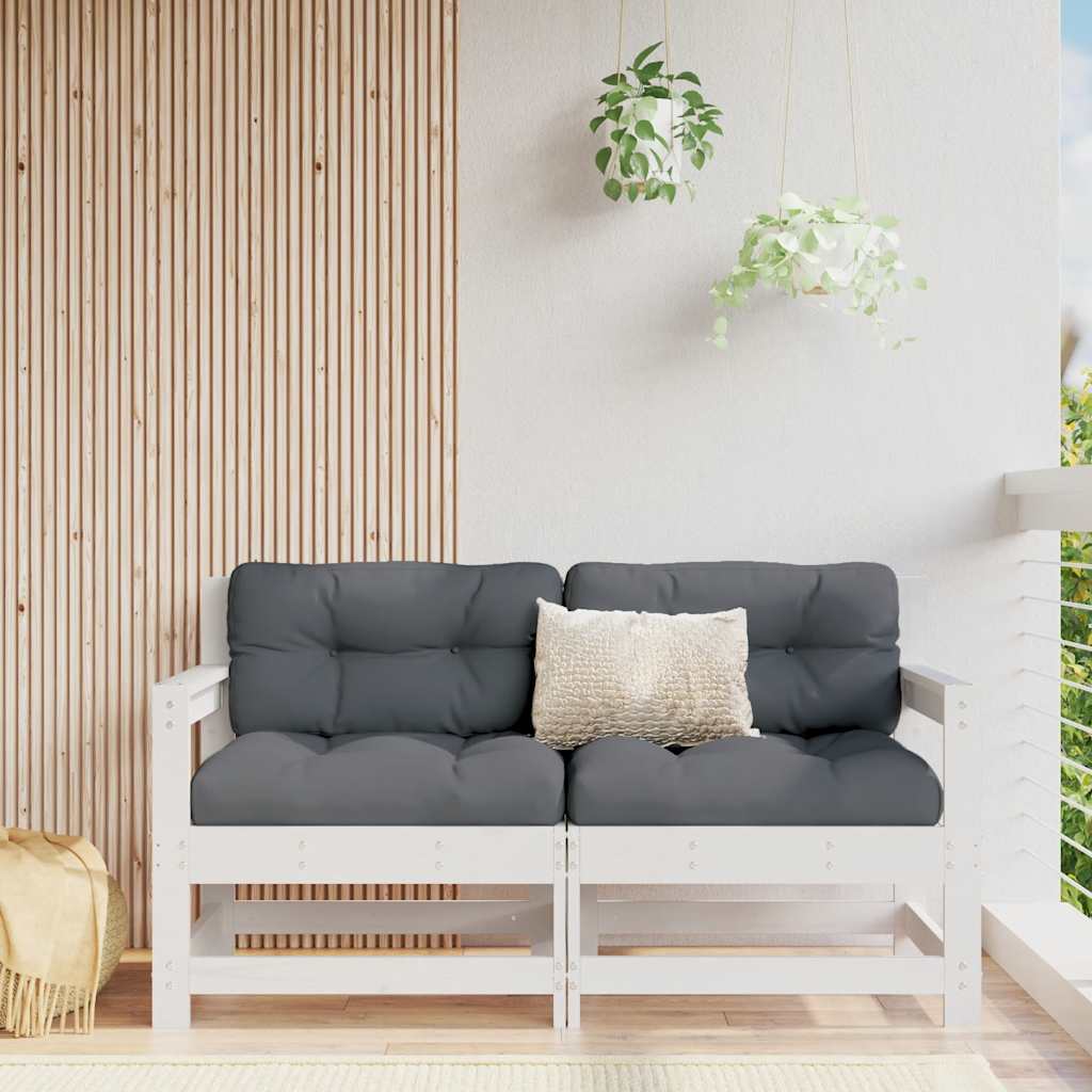 2 Stück Gartenecksofa Massives Kiefernholz Wachsbraun