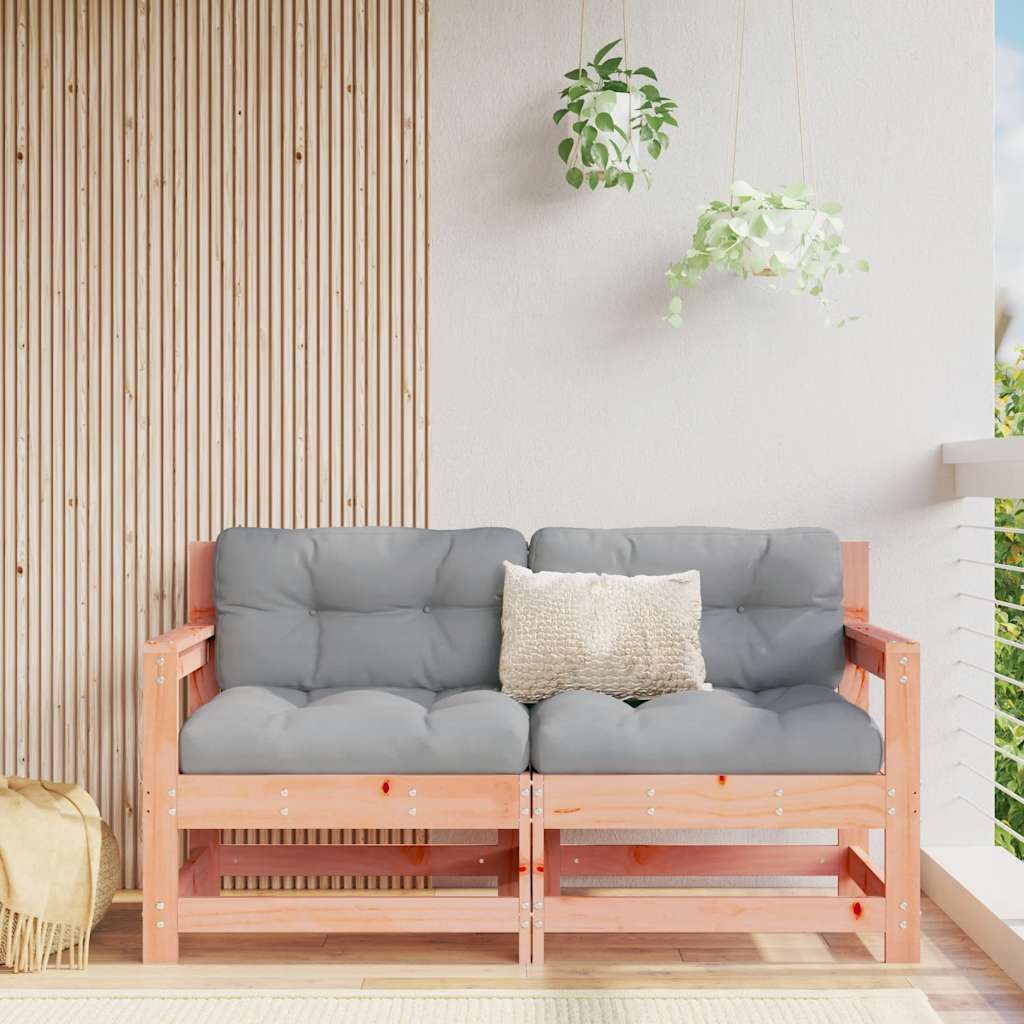 2 Stück Gartenecksofa Massives Kiefernholz Wachsbraun