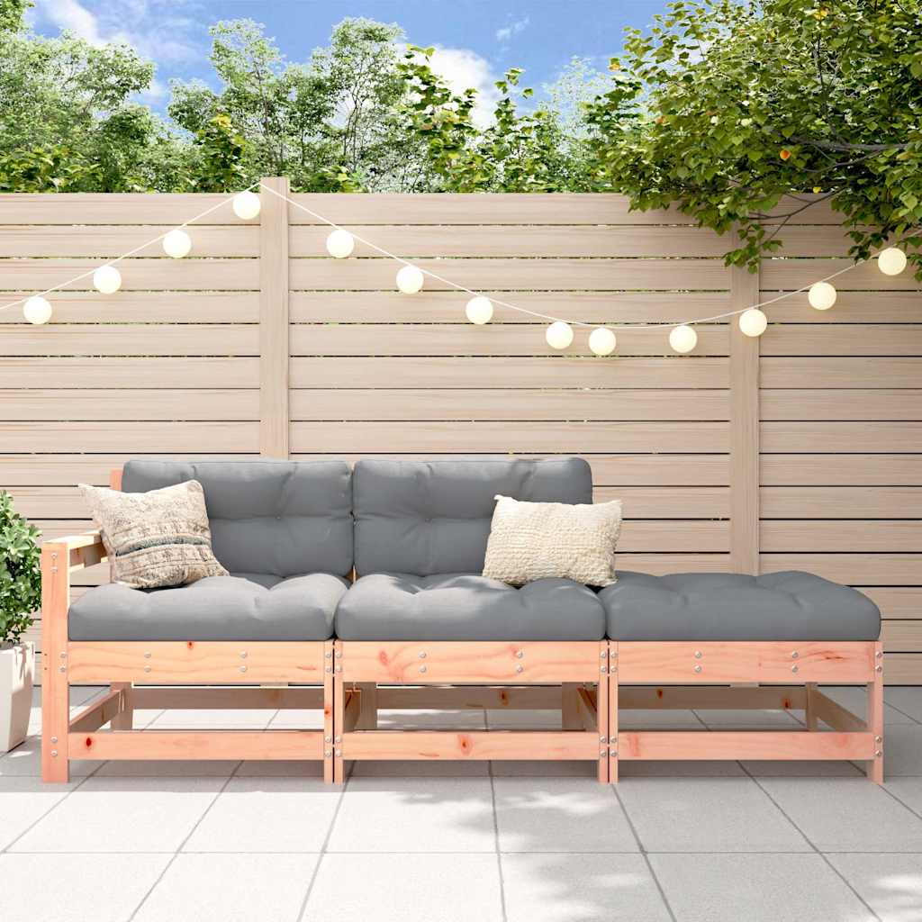 2 Stück Gartenecksofa Massives Kiefernholz Wachsbraun