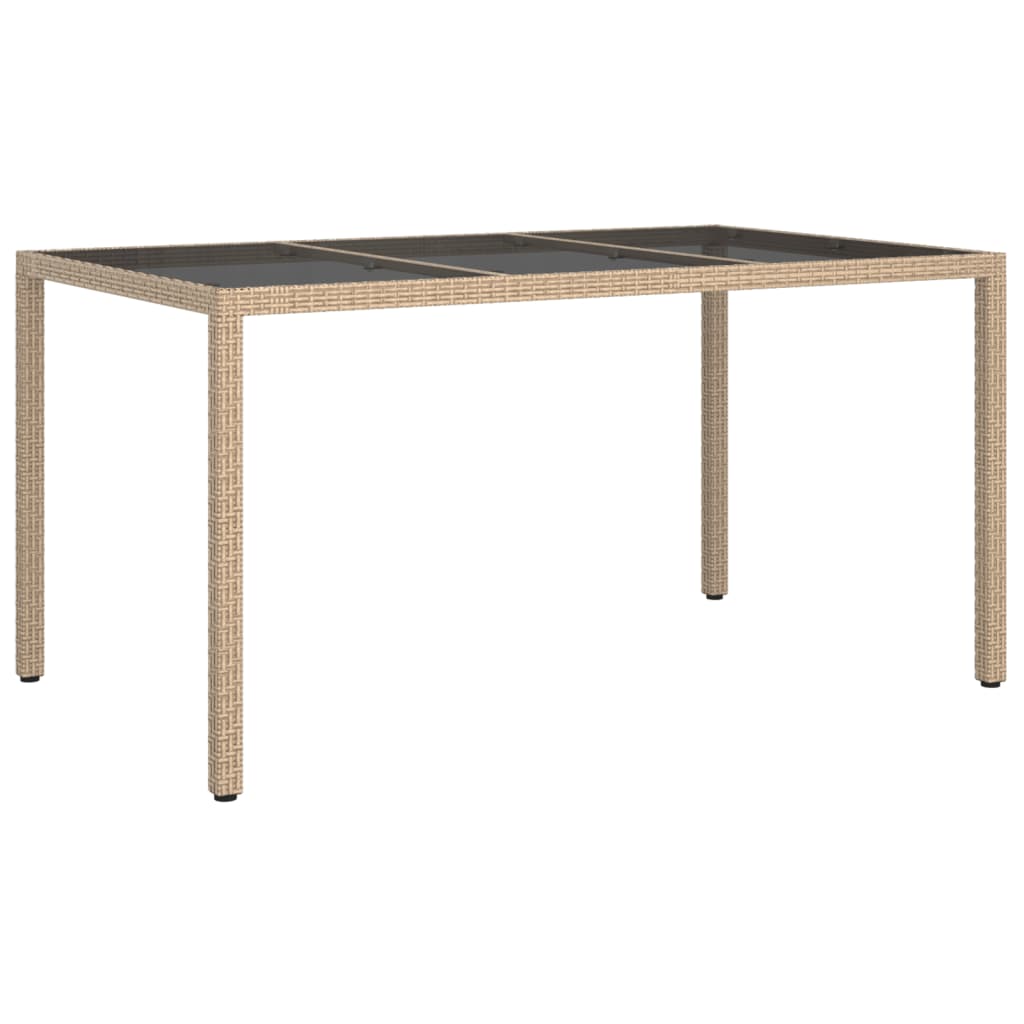 5-Tlg. Garten-Essgruppe Mit Kissen Beige Poly Rattan