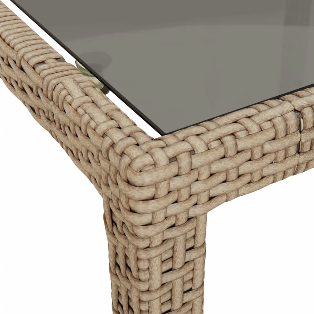 5-Tlg. Garten-Essgruppe Mit Kissen Beige Poly Rattan