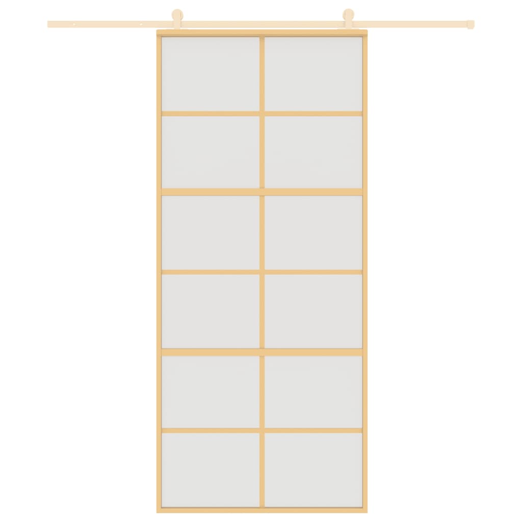 Schiebetür Golden Matt Esg-Glas Und Aluminium
