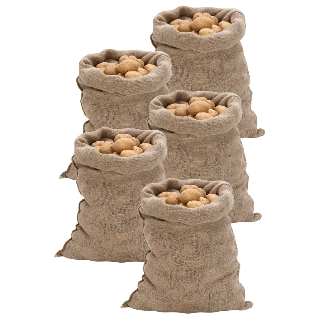 Jutesäcke 5 Stk. 100% Jute 220 G/M²