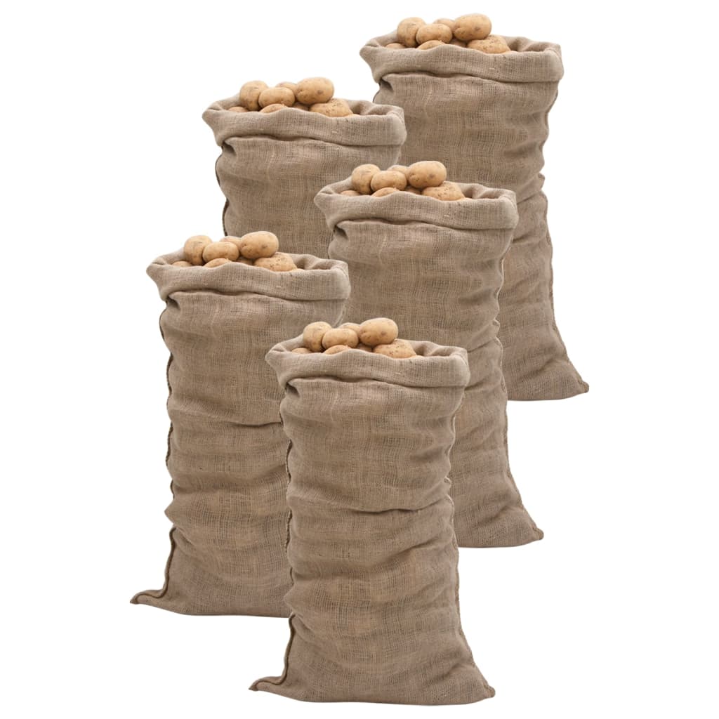 Jutesäcke 5 Stk. 100% Jute 220 G/M²