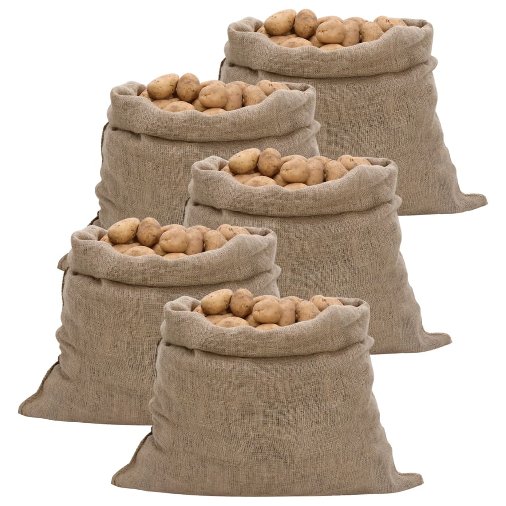 Jutesäcke 5 Stk. 100% Jute 220 G/M²
