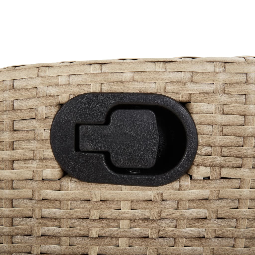 5-Tlg. Garten-Essgruppe Mit Kissen Beigemischung Poly Rattan