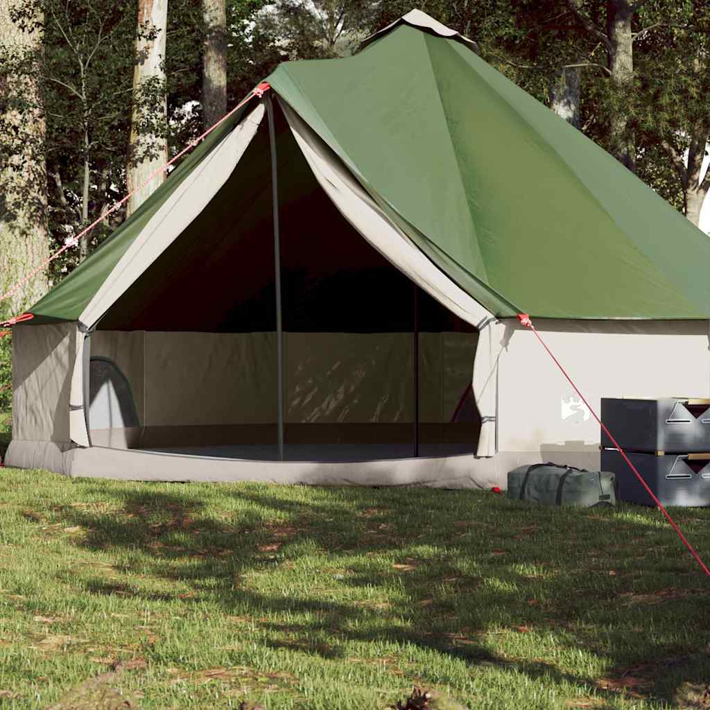 Tipi Zelt 4 Personen Braun Grau Polyester Und Stahl