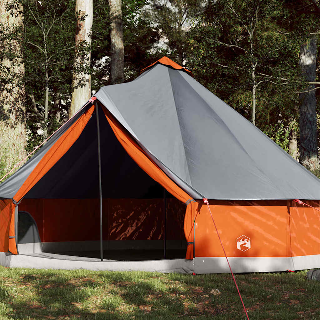 Tipi Zelt 4 Personen Braun Grau Polyester Und Stahl