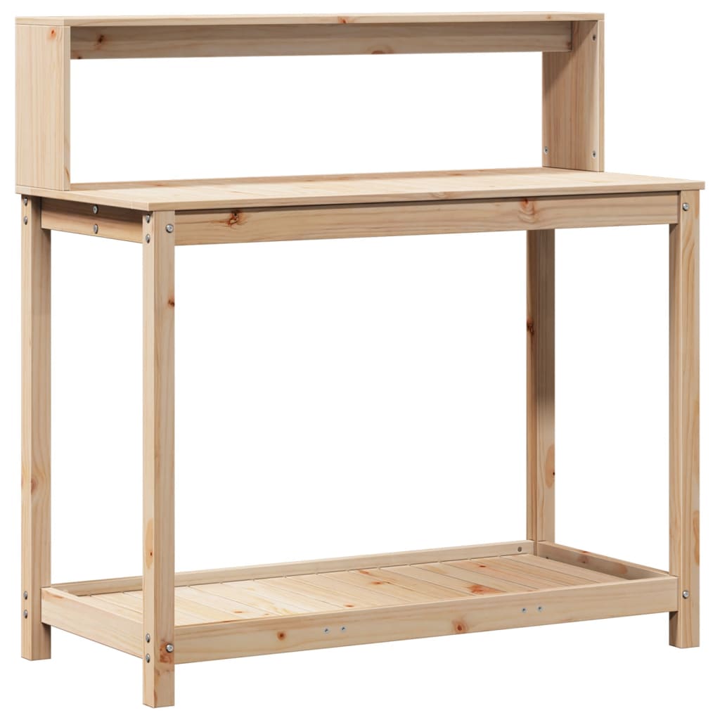 Pflanztisch Mit Ablagen Massivholz Kiefer