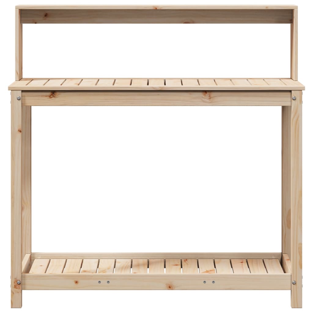 Pflanztisch Mit Ablagen Massivholz Kiefer