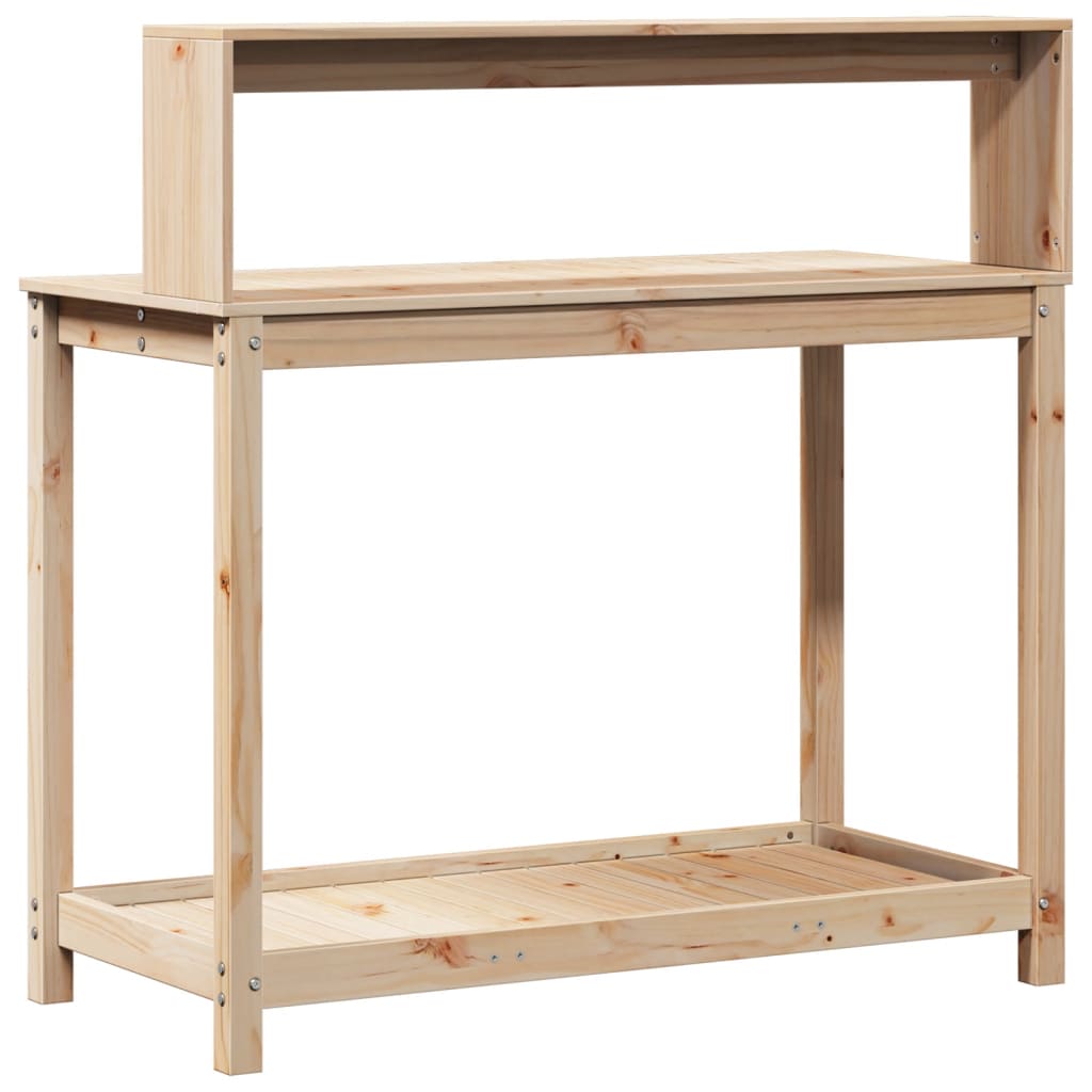 Pflanztisch Mit Ablagen Massivholz Kiefer