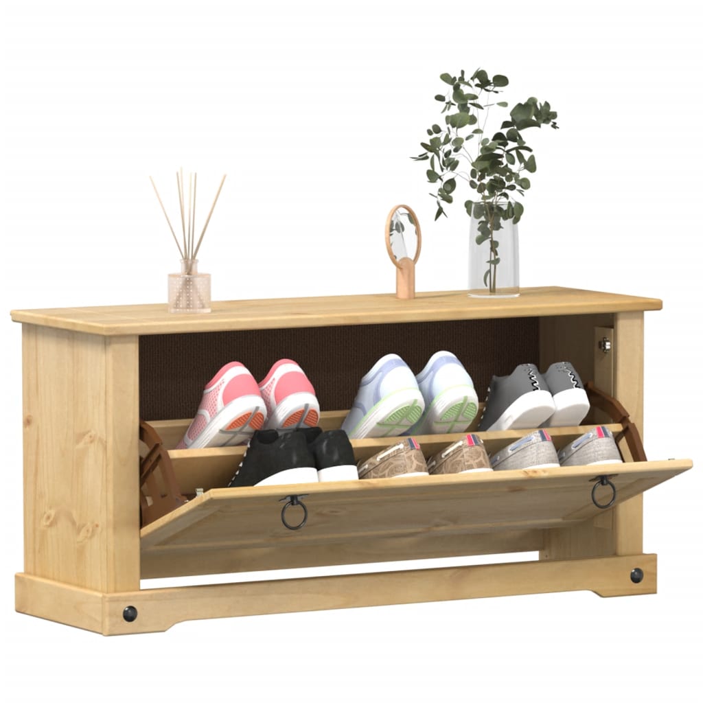 Schuhschrank Corona 99 X 32 X Massives Kiefernholz