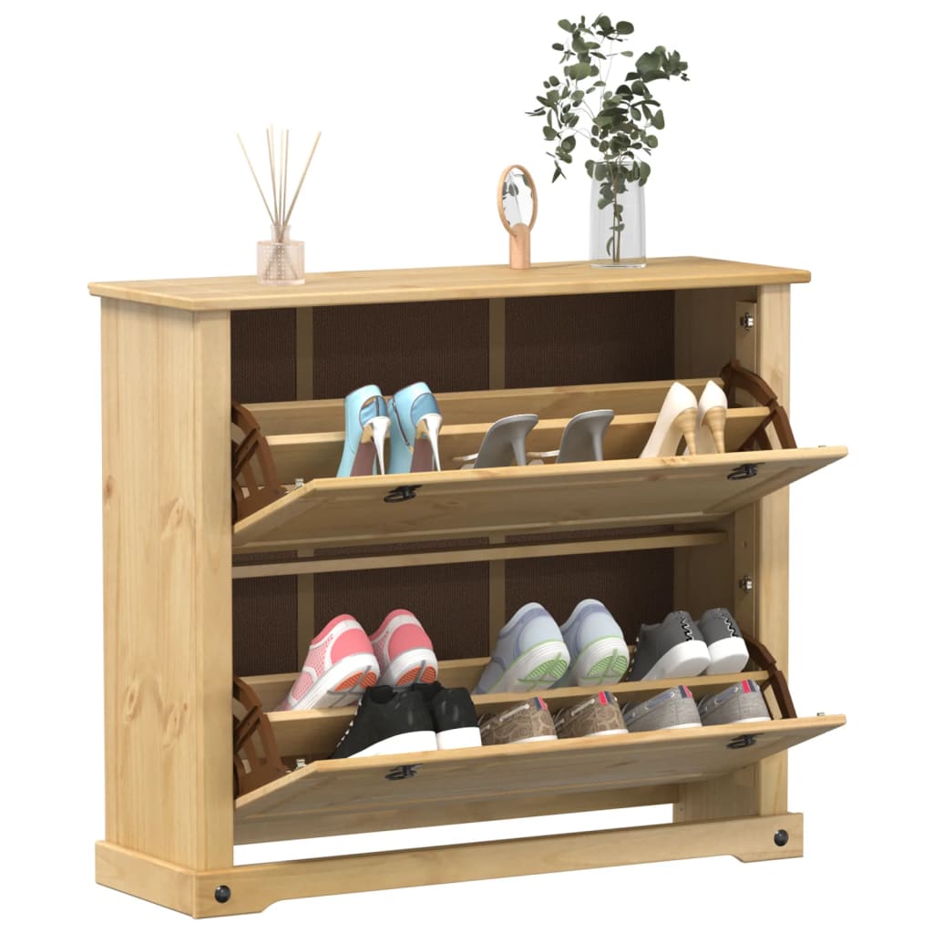 Schuhschrank Corona 99 X 32 X Massives Kiefernholz