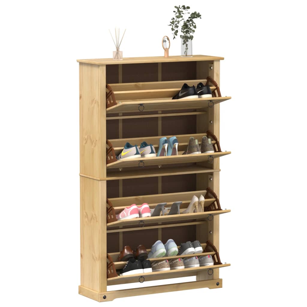 Schuhschrank Corona 99 X 32 X Massives Kiefernholz