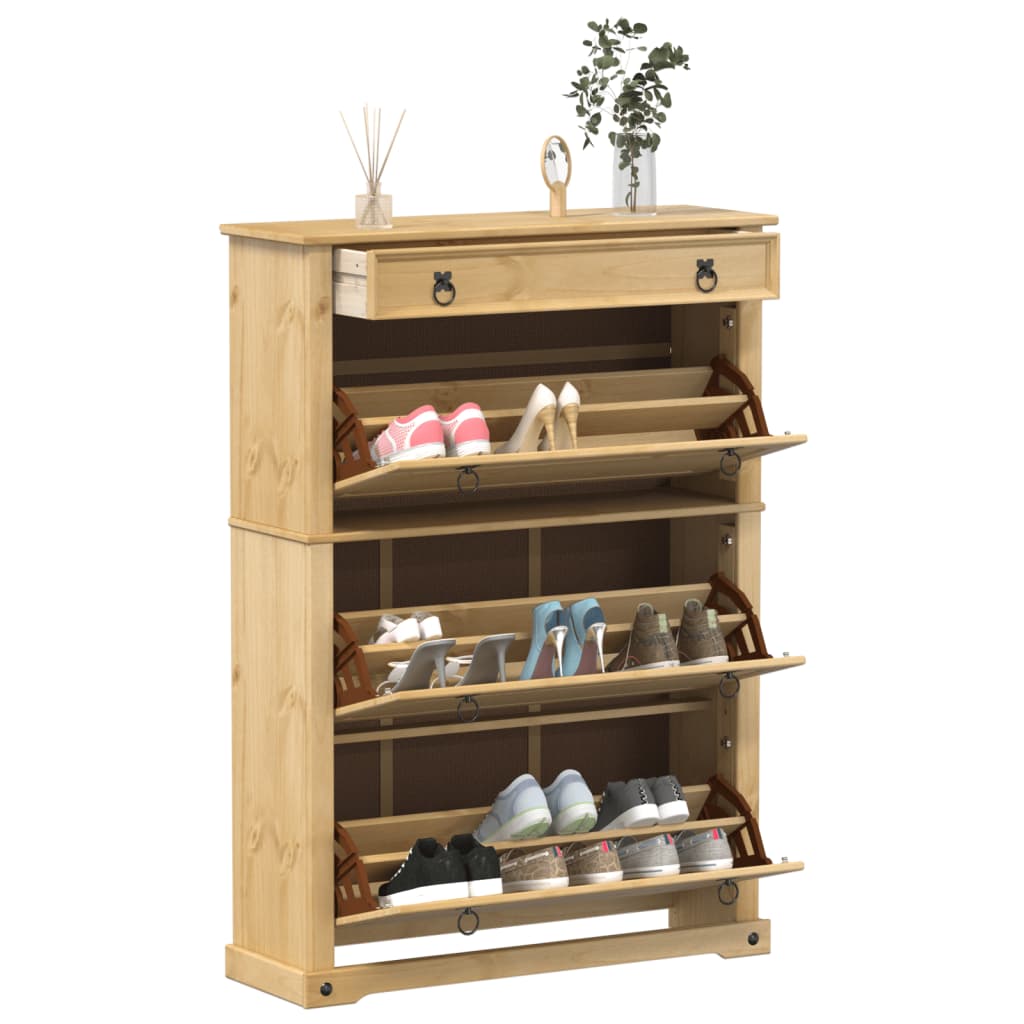 Schuhschrank Corona 99 X 32 X Massives Kiefernholz