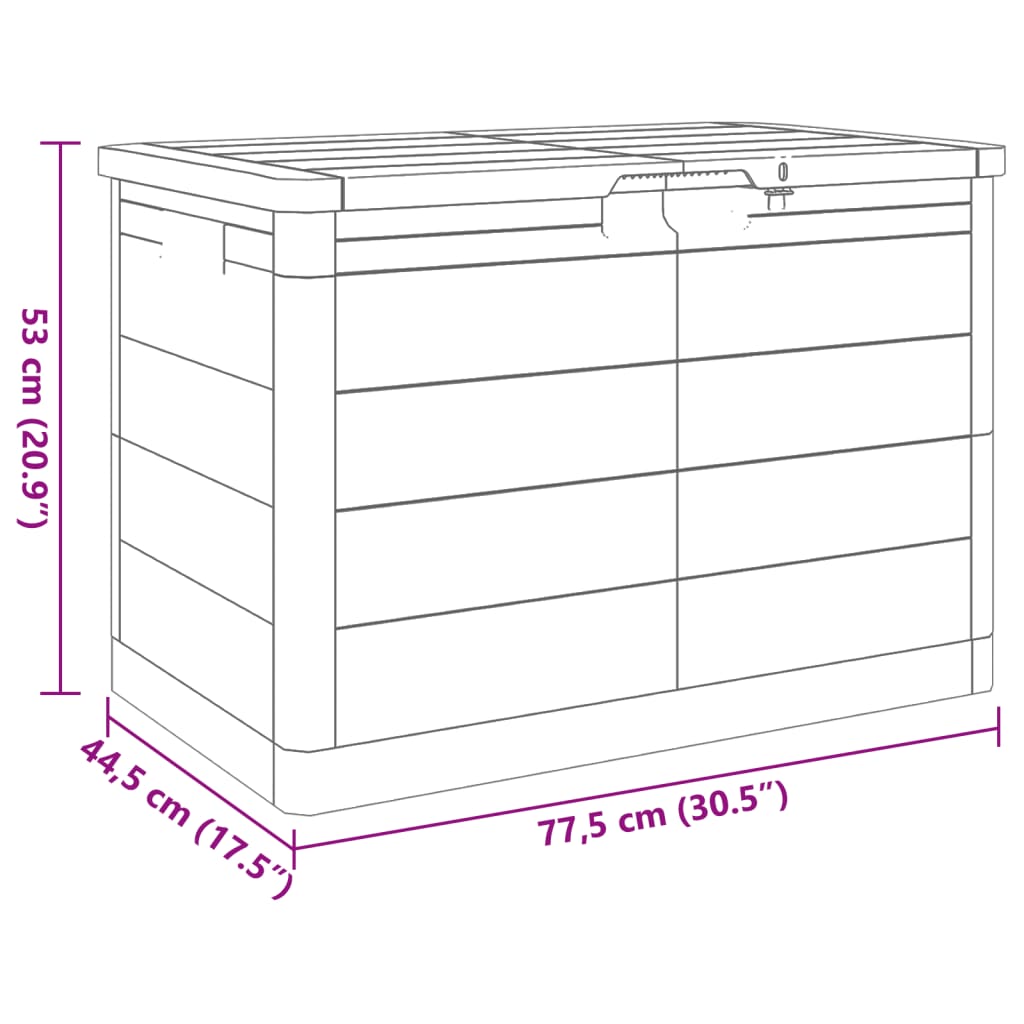 Outdoor-Kissenbox 77,5X44,5X53 Cm Polypropylen