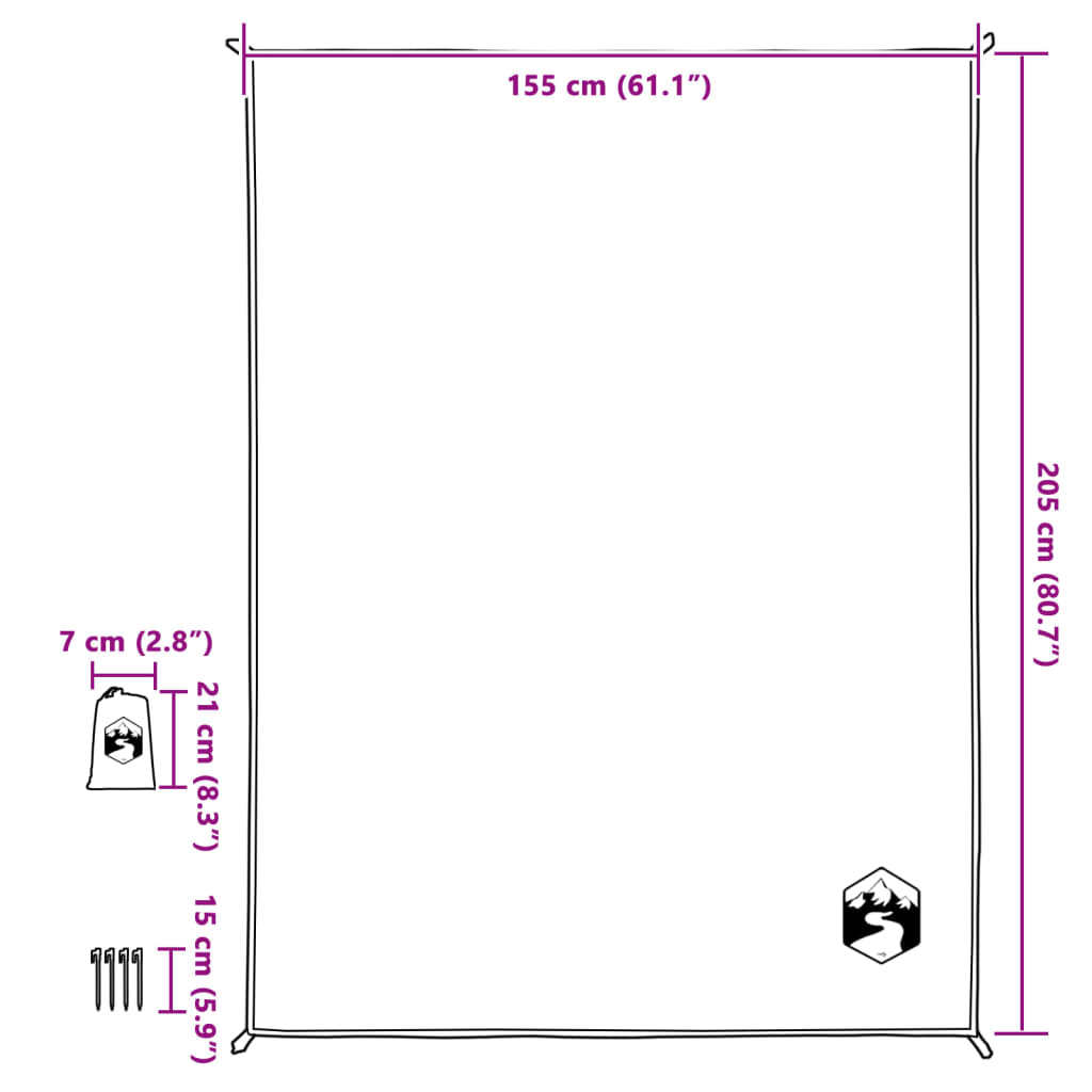 Picknickdecke Mit Heringen 205X155 Cm