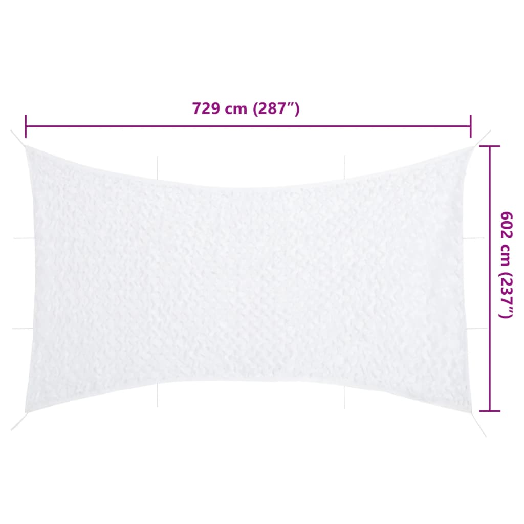 Tarnnetz Mit Aufbewahrungstasche 729X602 Cm Weiß