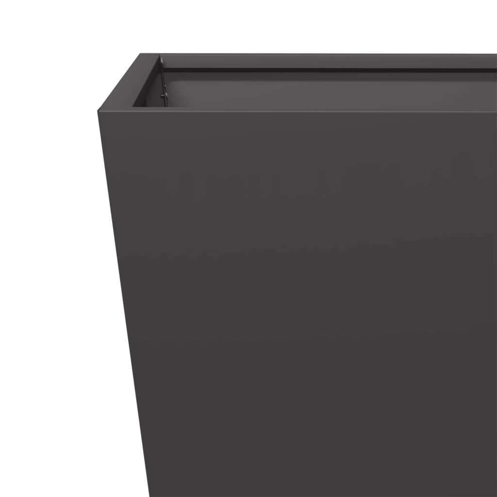 Pflanzkübel 2 Stk. Schwarz Stahl