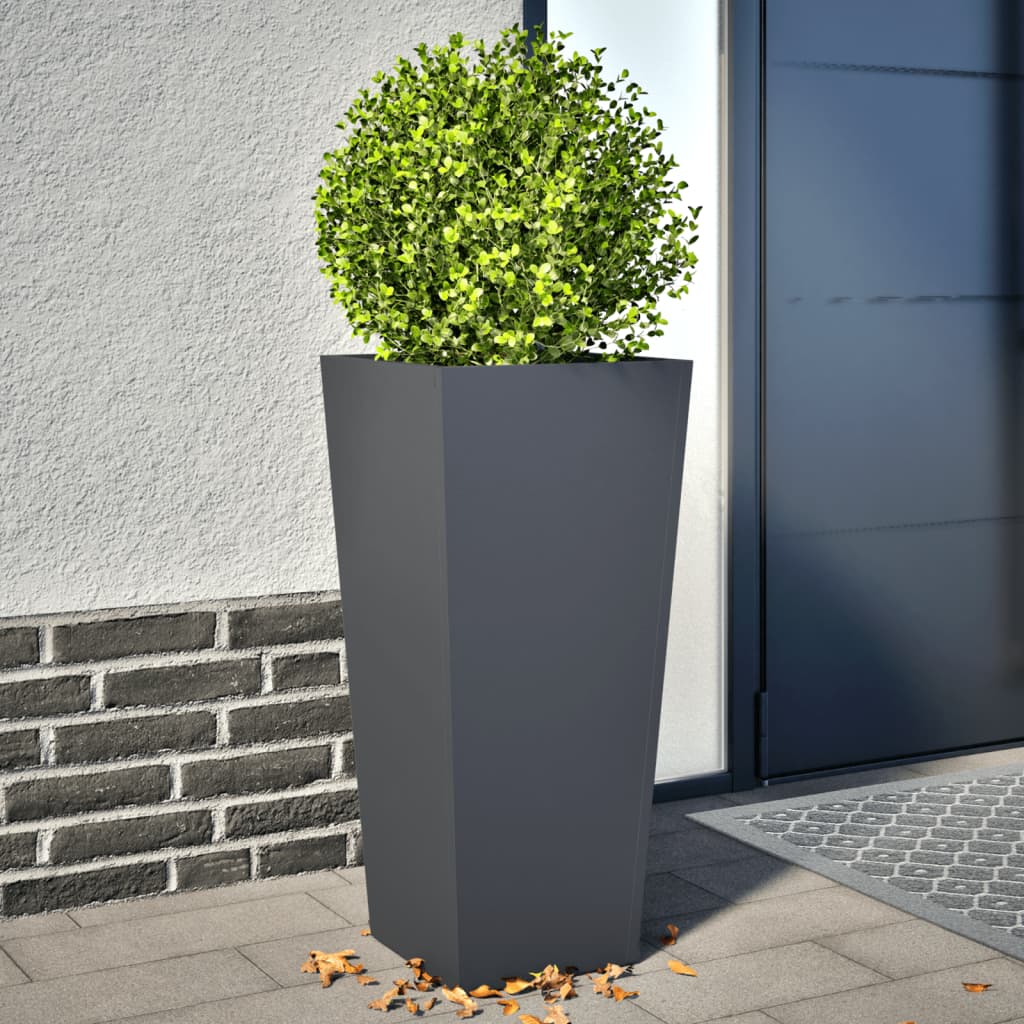 Pflanzkübel 2 Stk. Schwarz Stahl