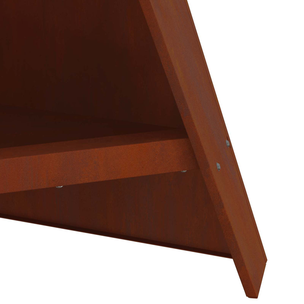 Feuerstelle Rostig 58 X 40 X 100 Cm Wetterfeststahl