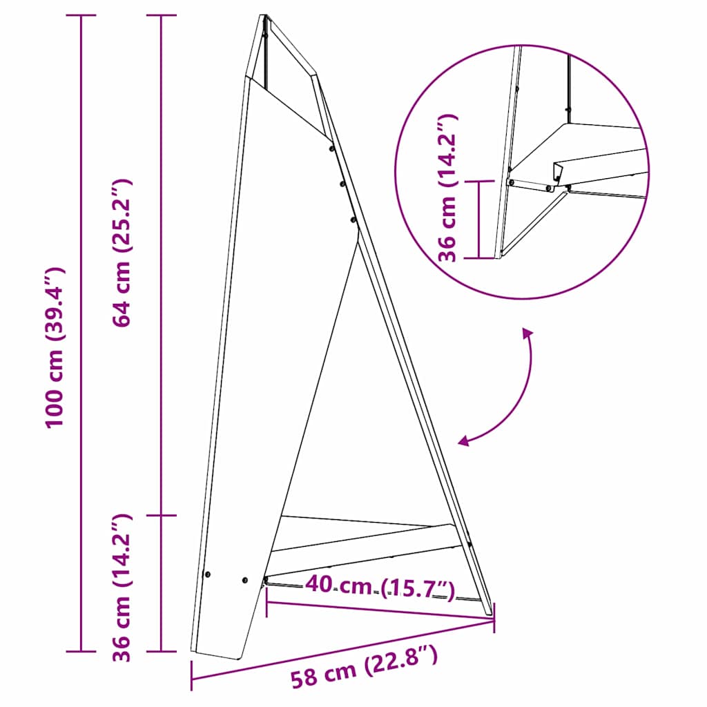 Feuerstelle Rostig 58 X 40 X 100 Cm Wetterfeststahl