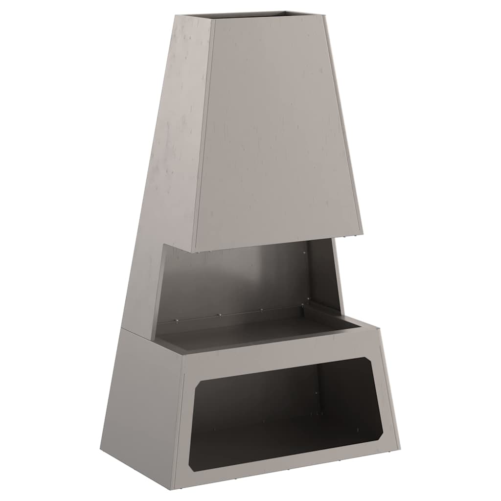 Feuerstelle Rostig 60 X 35 X 100 Cm Wetterfeststahl