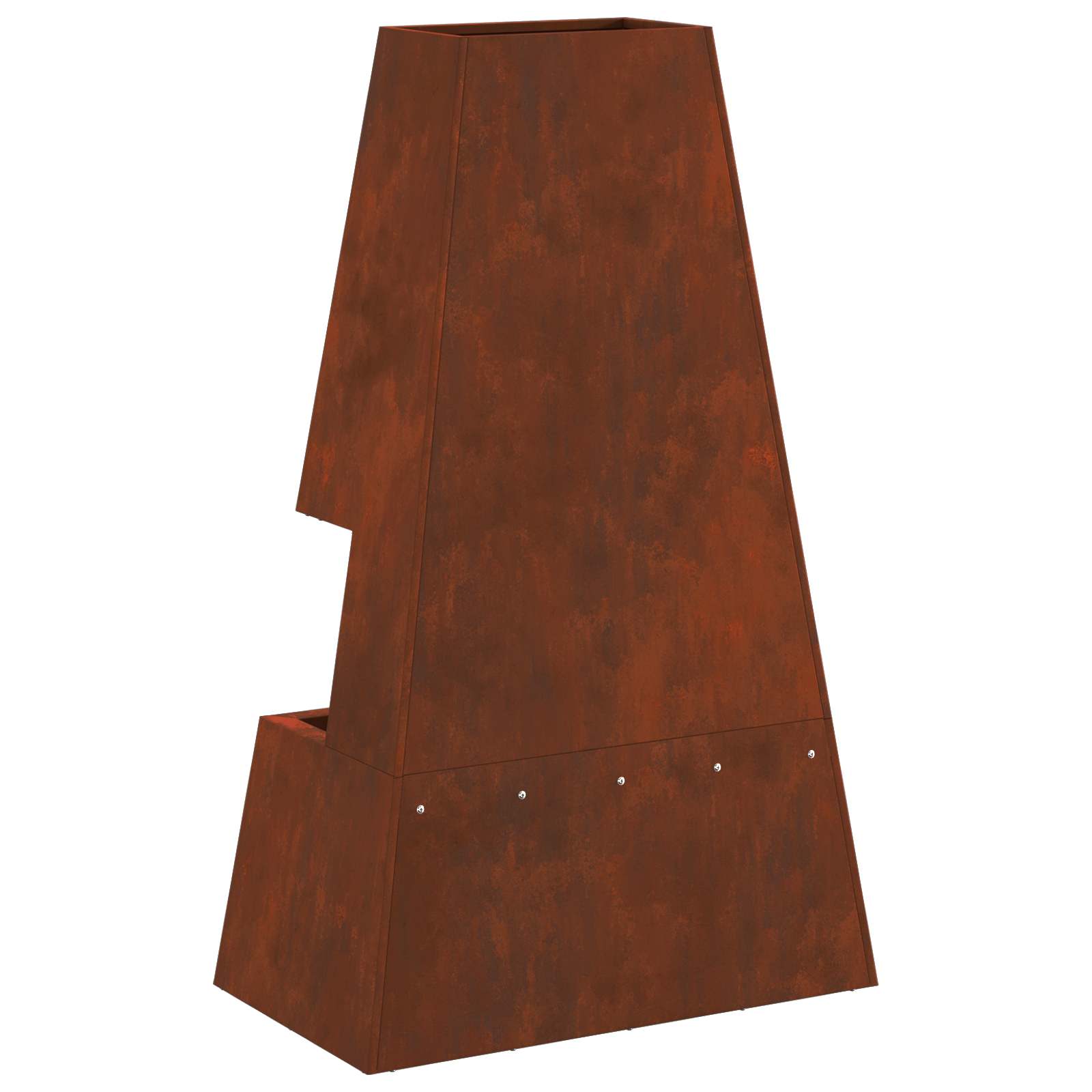 Feuerstelle Rostig 60 X 35 X 100 Cm Wetterfeststahl