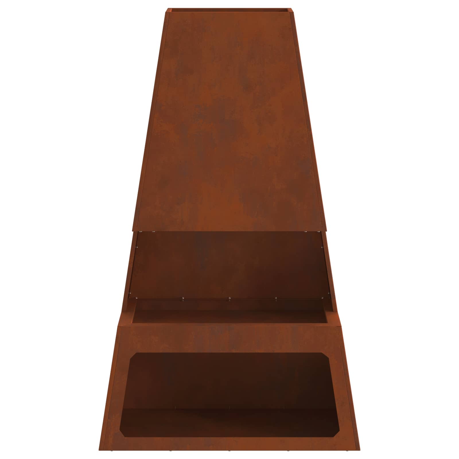 Feuerstelle Rostig 60 X 35 X 100 Cm Wetterfeststahl