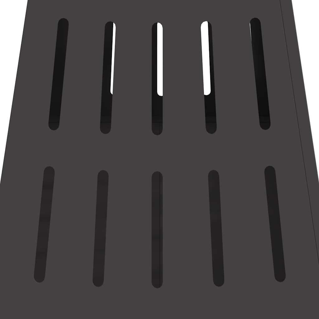 Feuerstelle Schwarz 50 X 50 X 70 Cm Wetterfeststahl
