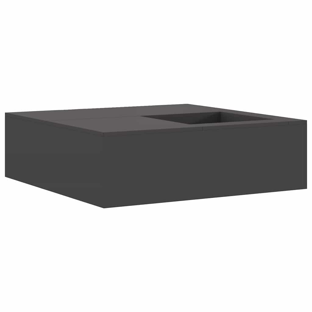 Feuerstelle Schwarz 100 X 100 X 30 Cm Wetterfeststahl