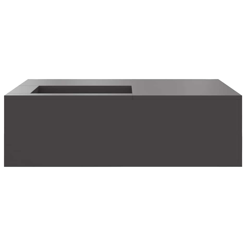 Feuerstelle Schwarz 100 X 100 X 30 Cm Wetterfeststahl