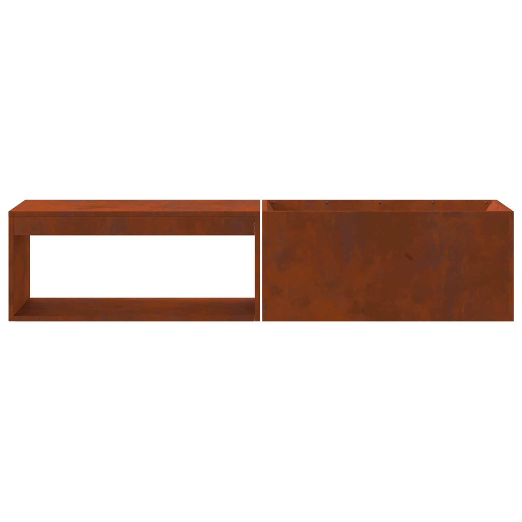 Feuerstelle Rostig 160 X 45 X 35 Cm Wetterfeststahl