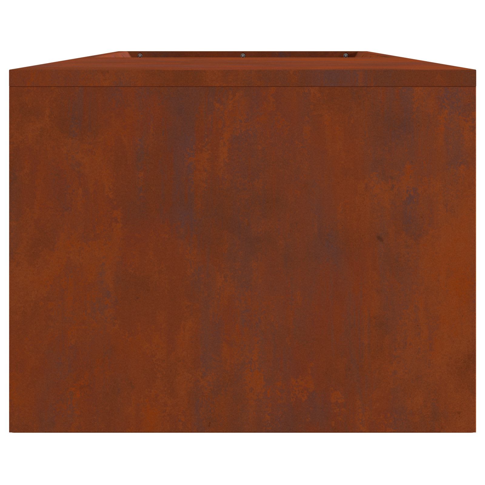 Feuerstelle Rostig 160 X 45 X 35 Cm Wetterfeststahl