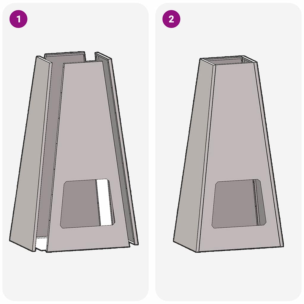 Feuerstelle Rostig 50 X 35 X 100 Cm Wetterfeststahl