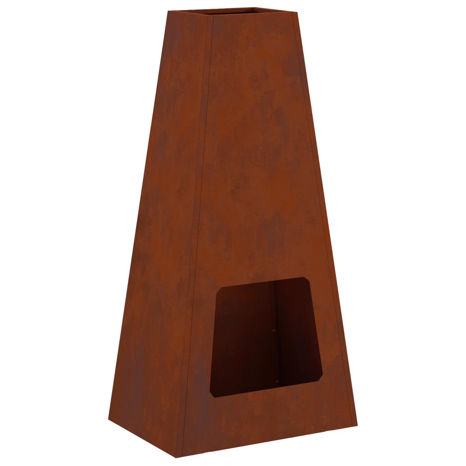 Feuerstelle Rostig 50 X 35 X 100 Cm Wetterfeststahl