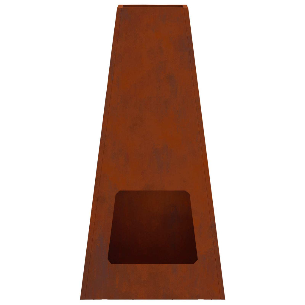 Feuerstelle Rostig 50 X 35 X 100 Cm Wetterfeststahl