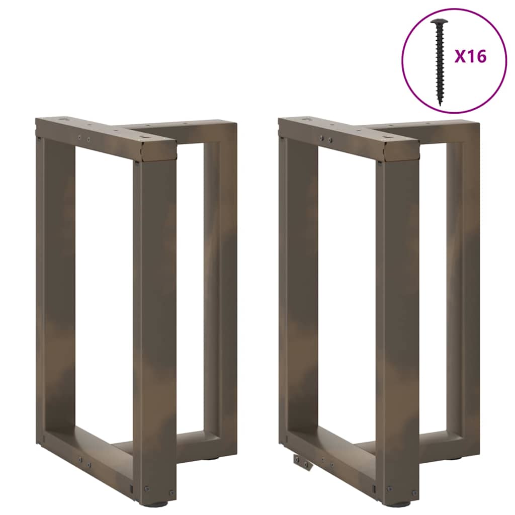 Esstischbeine T-Form 2 Stk. Stahl Stahl
