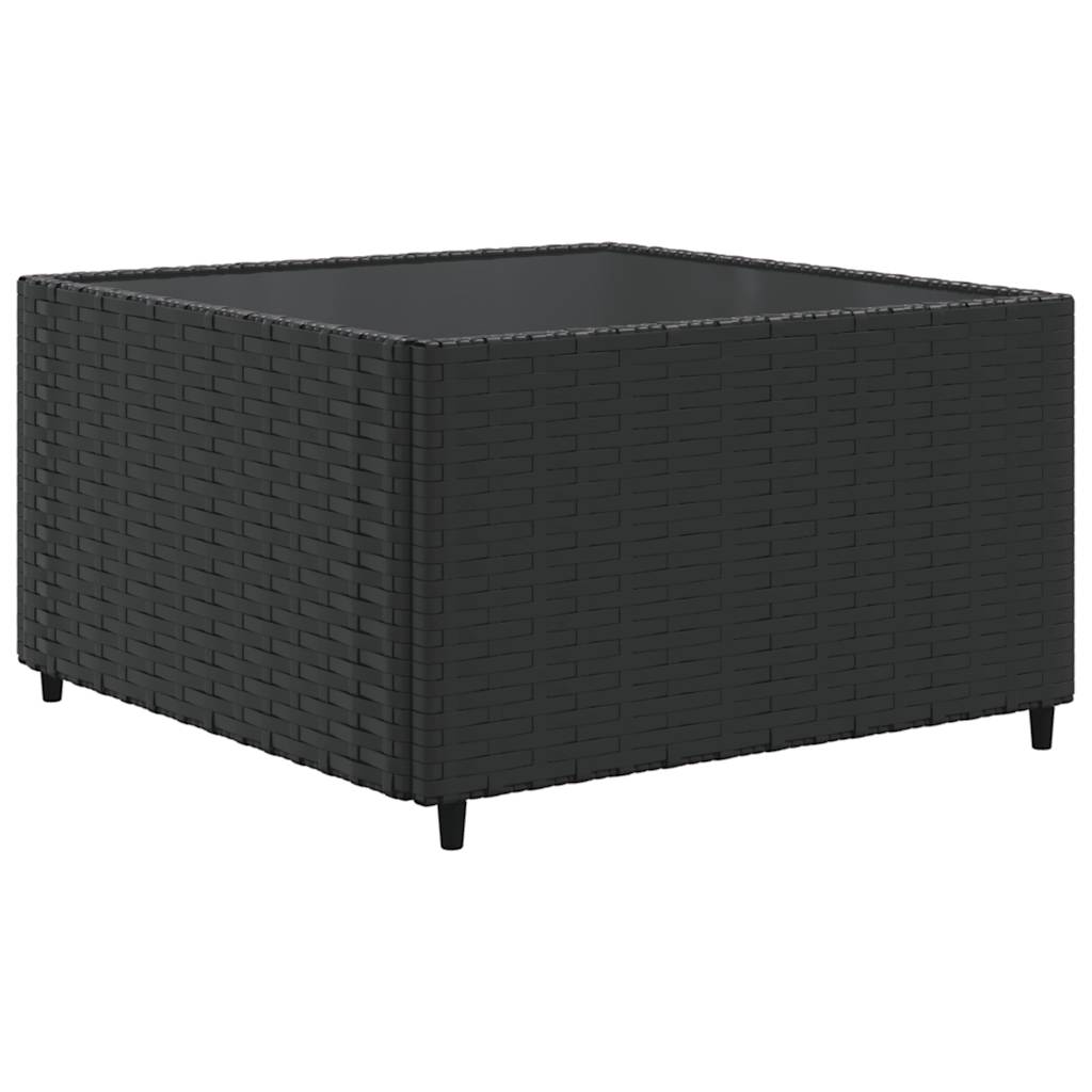 7-Tlg. Garten-Lounge-Set Mit Kissen Schwarz Poly Rattan