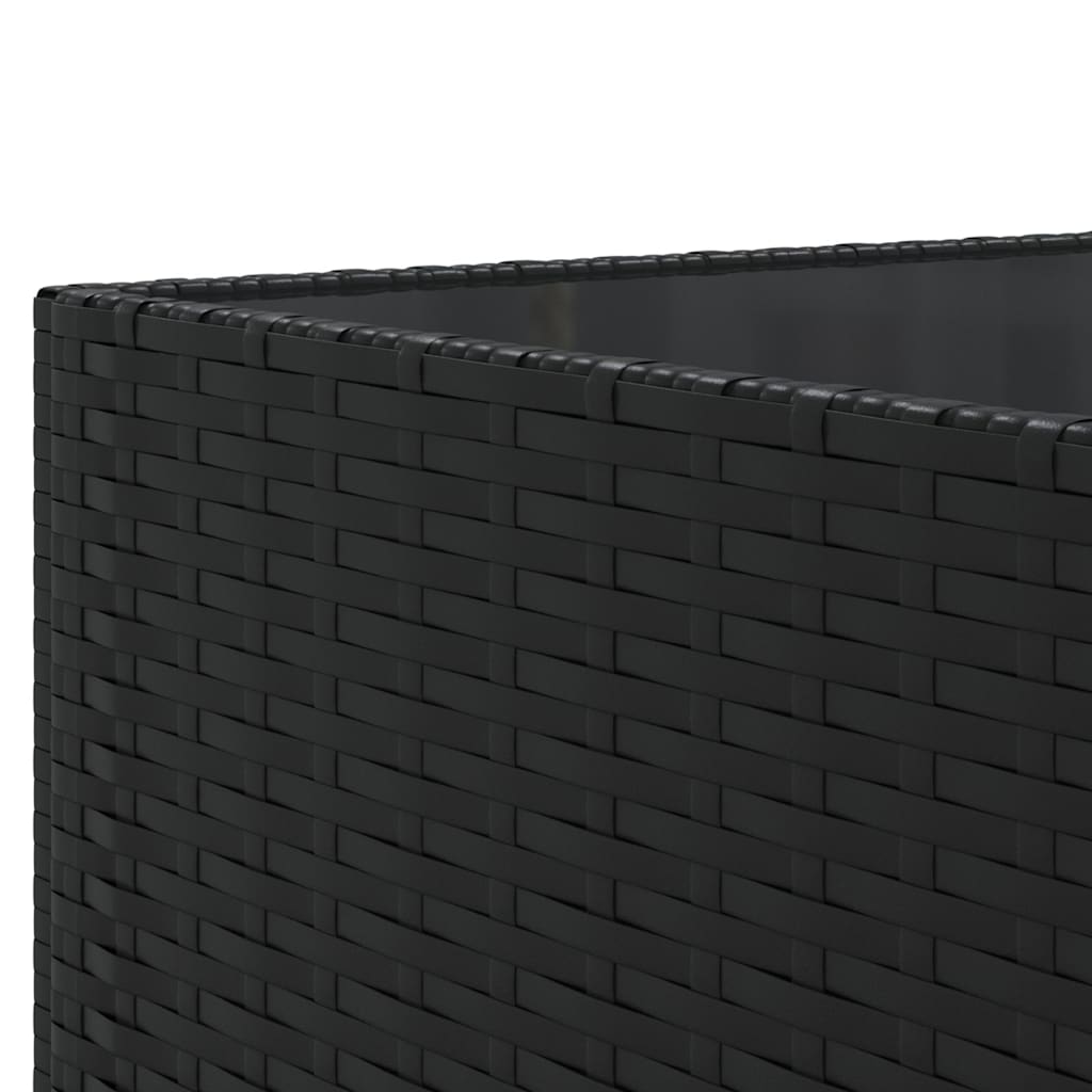 8-Tlg. Garten-Lounge-Set Mit Kissen Schwarz Poly Rattan