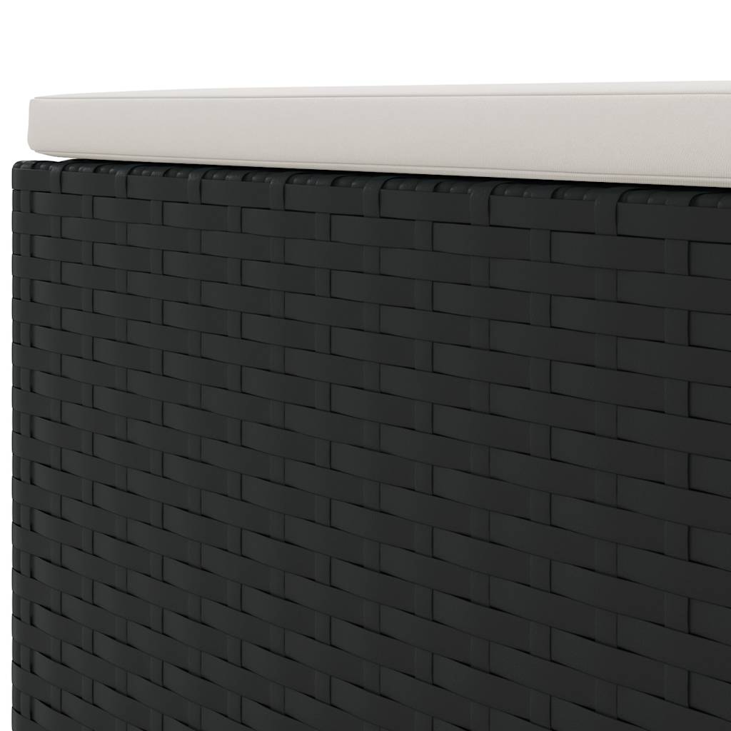 8-Tlg. Garten-Lounge-Set Mit Kissen Schwarz Poly Rattan