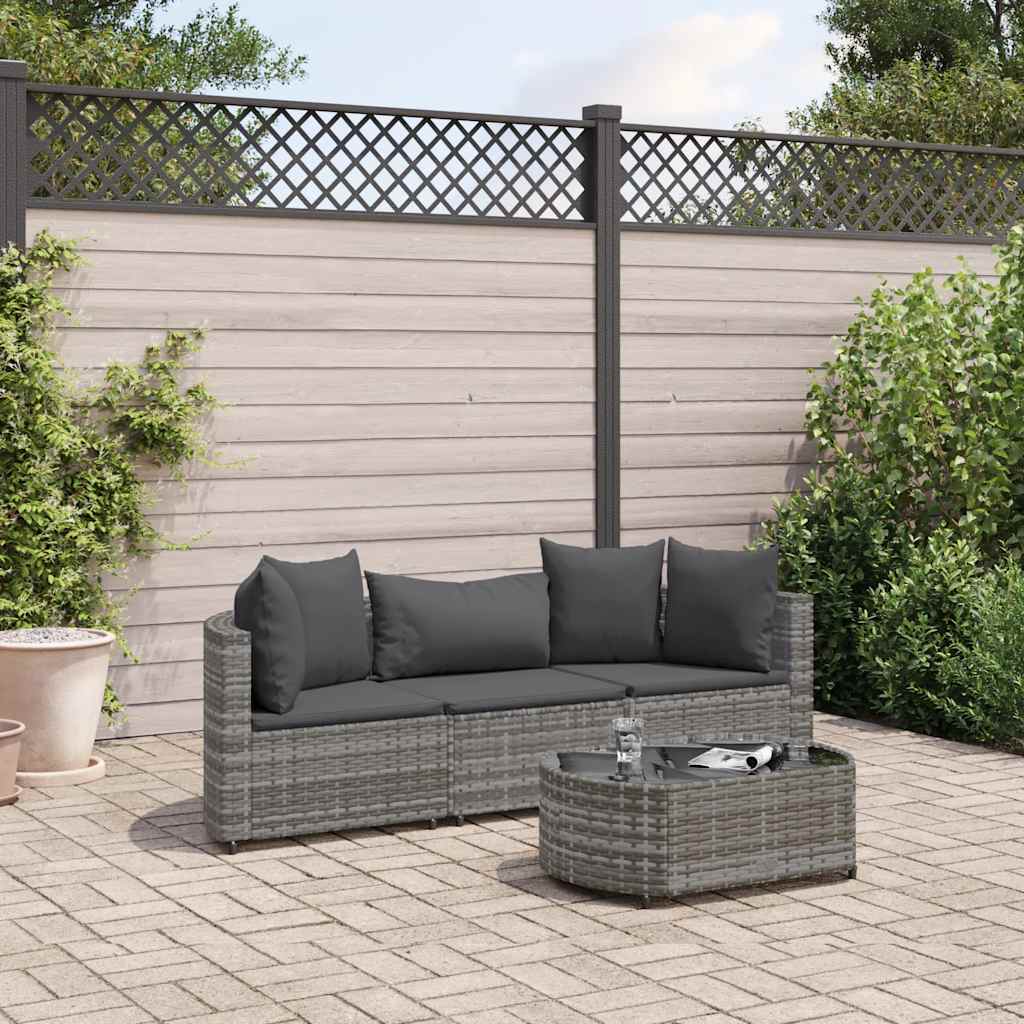 5-Tlg. Garten-Sofagarnitur Mit Kissen Braun Poly Rattan